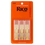 Rico Soprano Saxophone Reeds - Strength 3.0 - 3-pack