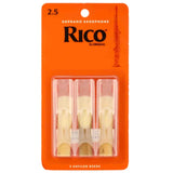 Rico Soprano Saxophone Reeds - Strength 2.5 - 3-pack