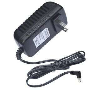 The image shows a black wall-mount power adapter commonly used in musical instruments. It features a cable ending in a right-angle connector, ideal for saving space and preventing disconnection during use. This switching power supply powers devices like keyboards, guitar pedals, synthesizers, and recording gear, making it an essential accessory in the music equipment industry.