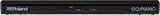The image shows the back panel of a Roland GO:PIANO digital piano, a sleek black portable keyboard from Roland's GO series. Visible are the Roland logo, "GO:PIANO" branding, and various input/output ports for connecting to devices, power, and audio equipment. This model offers an affordable, compact solution with authentic piano sounds for beginners and musicians on the go.