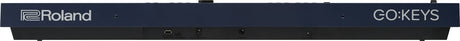 The image shows a Roland GO:KEYS portable electronic keyboard with a sleek black design. The Roland logo is visible on the left, and "GO:KEYS" is on the right side of the front control panel. This compact digital piano is part of Roland’s GO series, designed for beginners and music creation on the go.