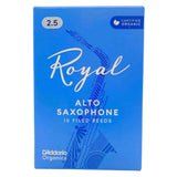 Royal By D'Addario Organic Alto Sax Reeds - Strength 2.5 - 10-Pack