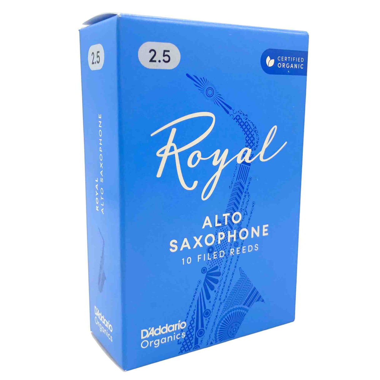 Royal By D'Addario Organic Alto Sax Reeds - Strength 2.5 - 10-Pack