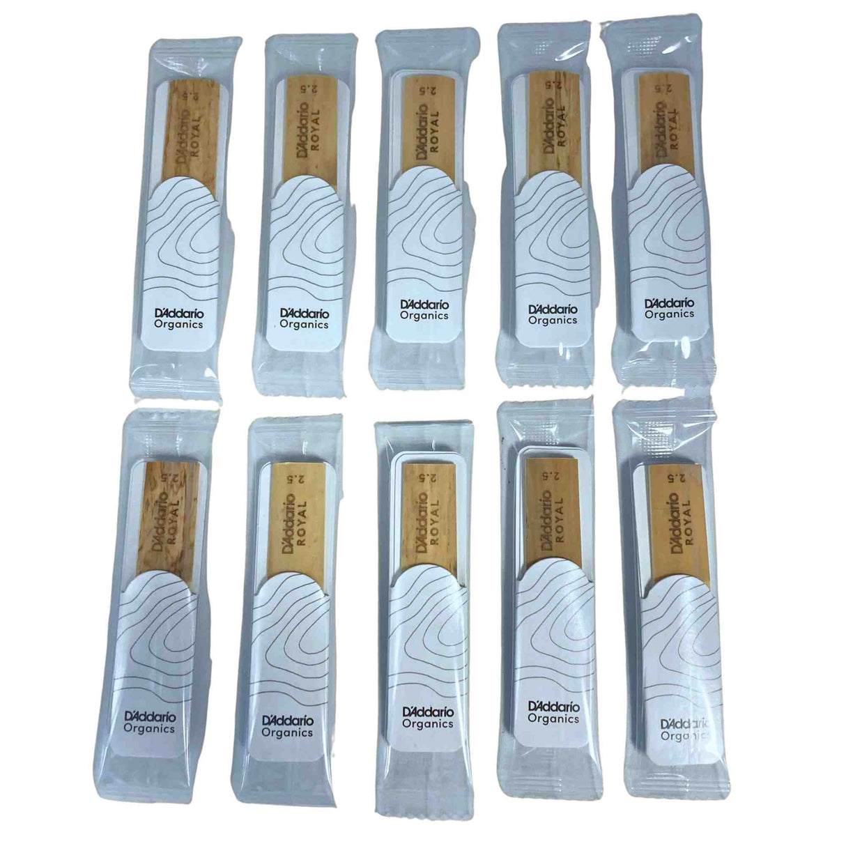 Royal By D'Addario Organic Alto Sax Reeds - Strength 2.5 - 10-Pack