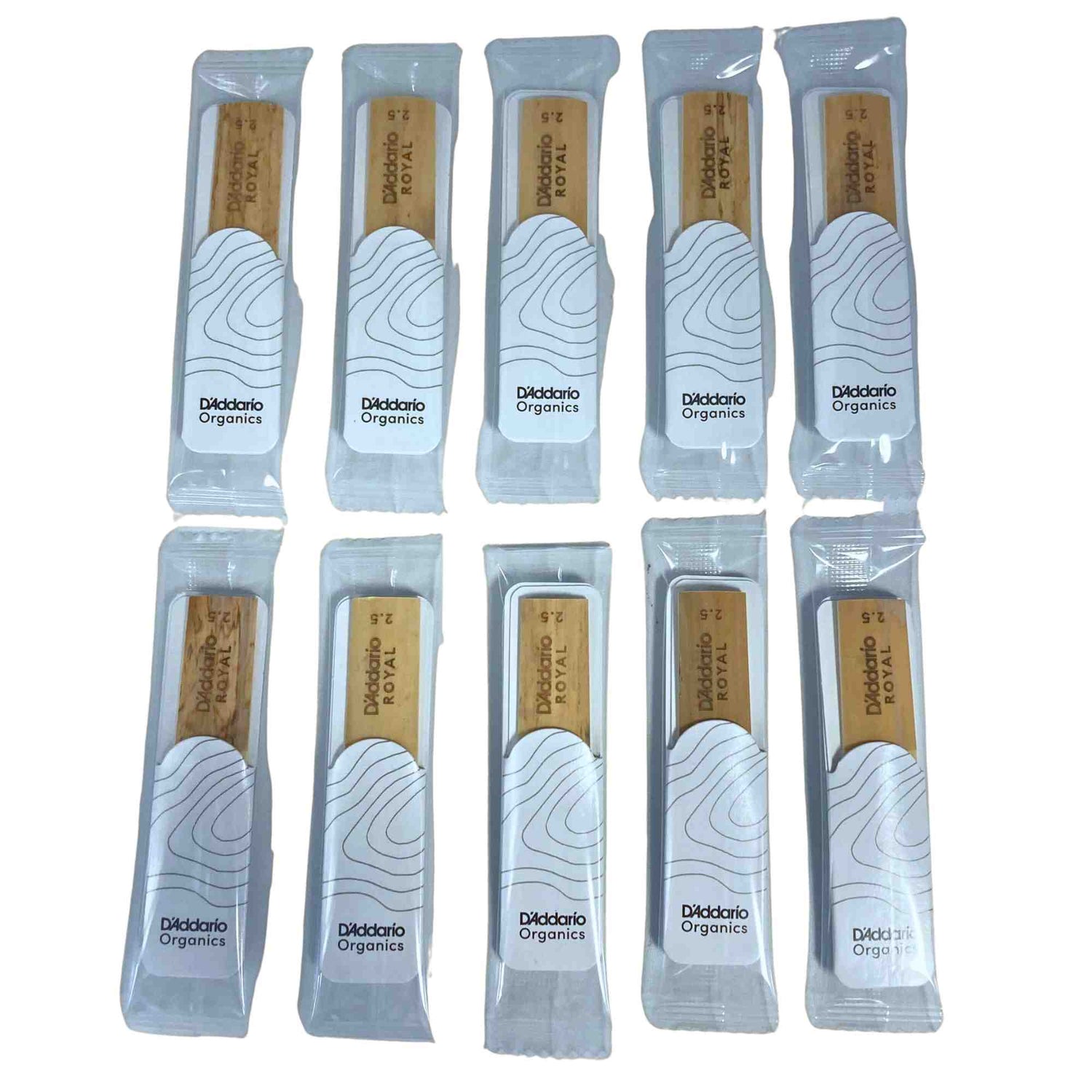 Royal By D'Addario Organic Alto Sax Reeds - Strength 2.5 - 10-Pack