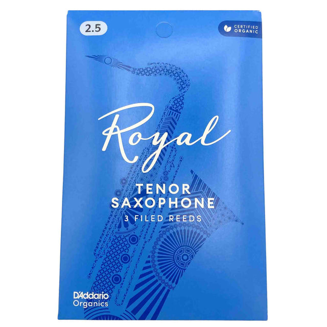 Royal Sax Reeds Royal Organic Tenor Sax Reeds, Strength 2.5 (3-Pack) | D’Addario ...