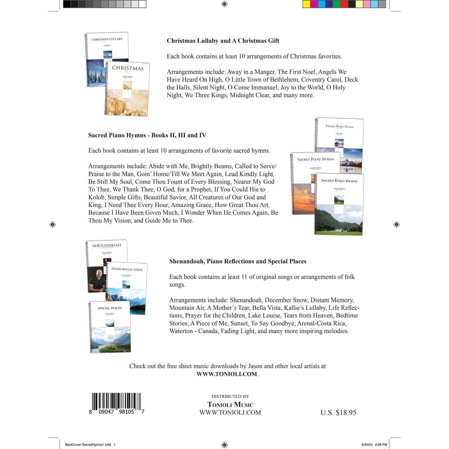 Sacred Piano Hymns 1 Music Book