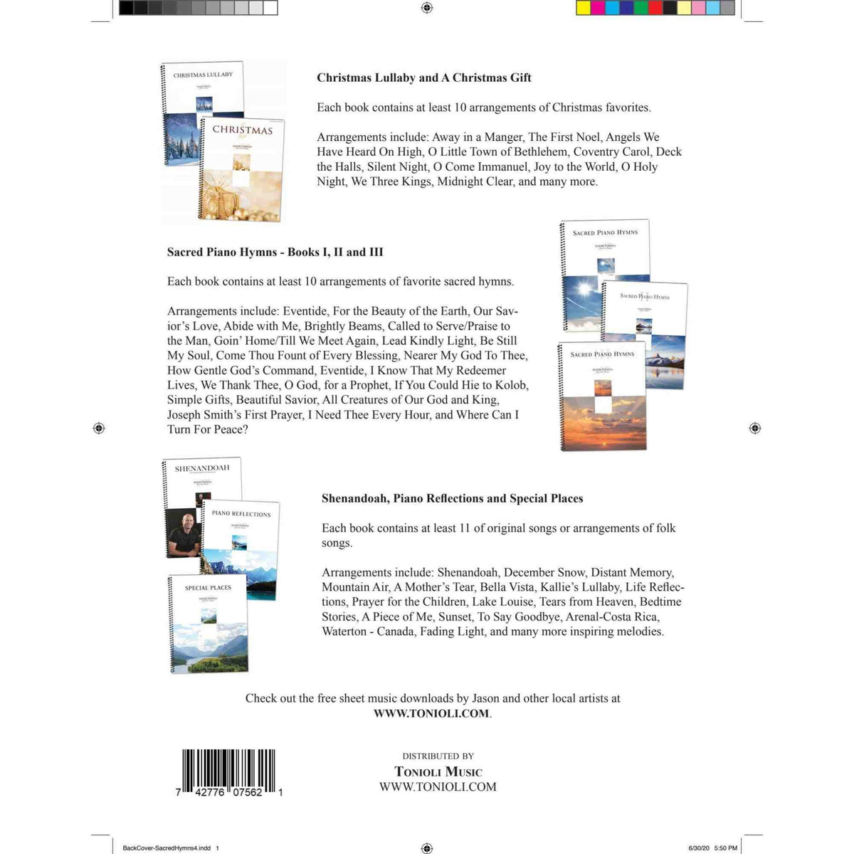 Sacred Piano Hymns - Volume 4 - Jason Tonioli