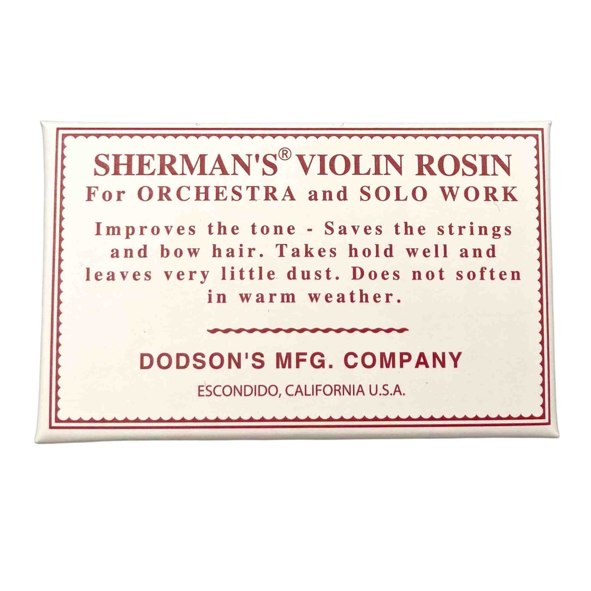 Sherman's Bow Rosin Violin Light