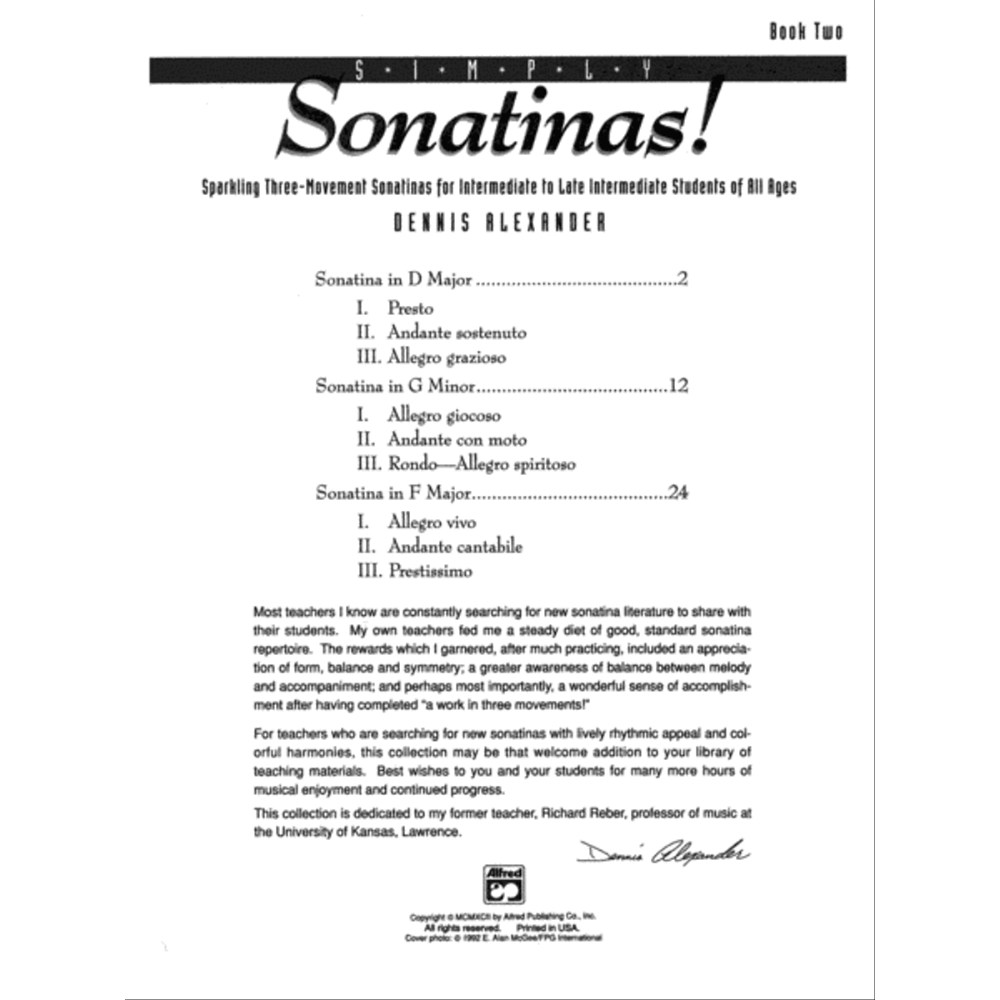 Simply Sonatinas! Book 2