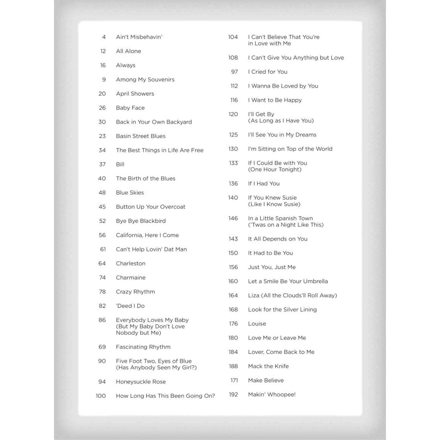 Songs of the 1920s The New Decade Series