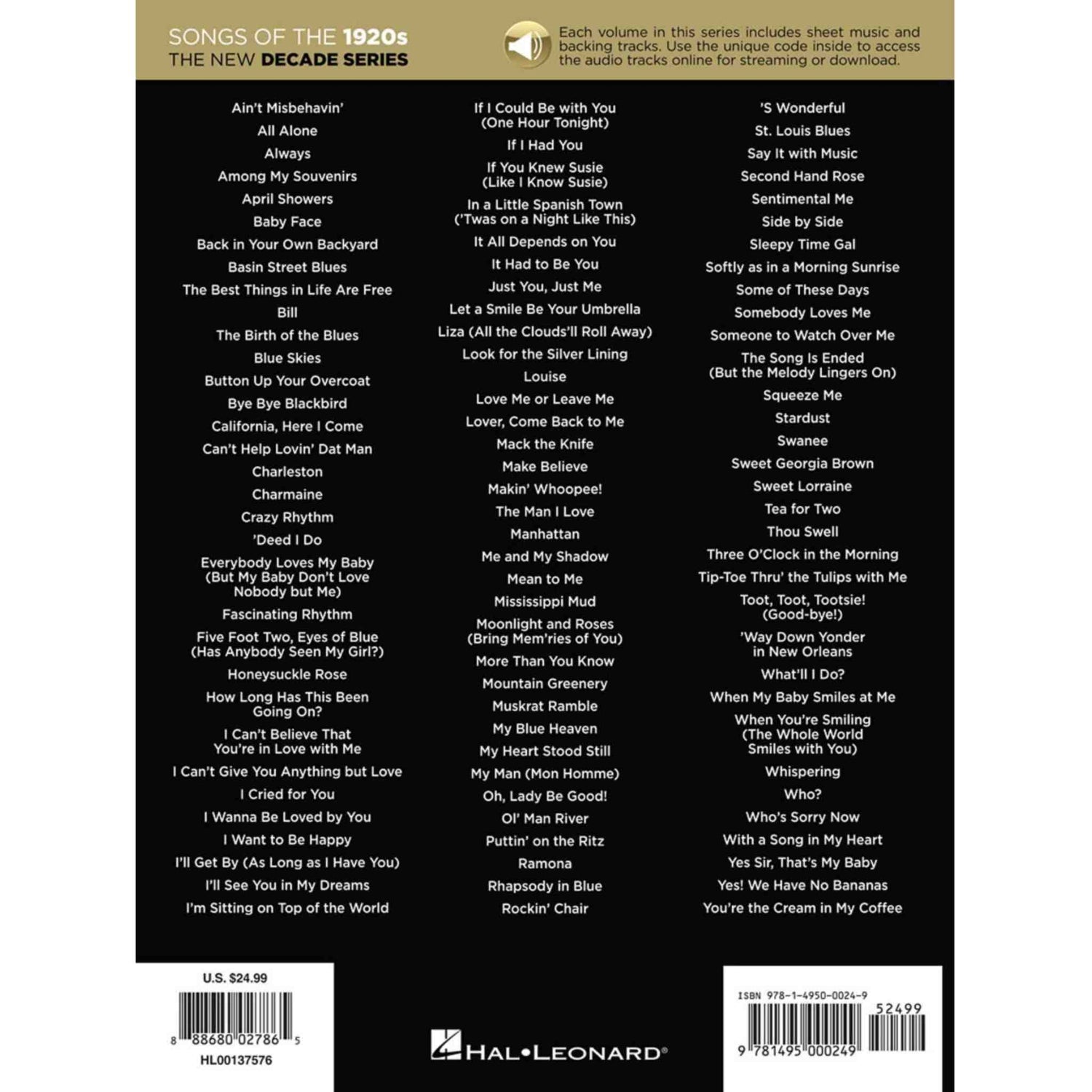 Songs of the 1920s The New Decade Series
