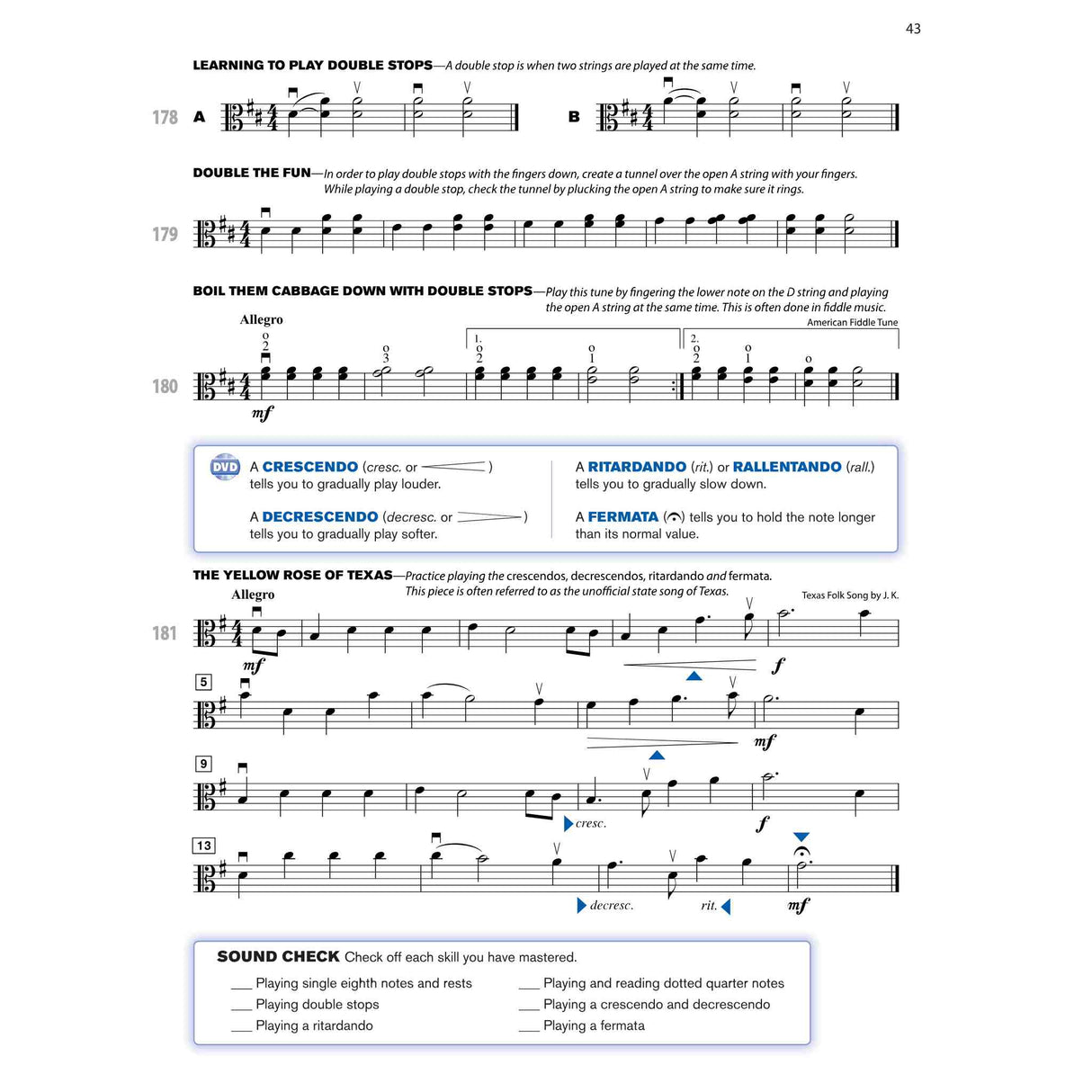 Print music for Viola on white background