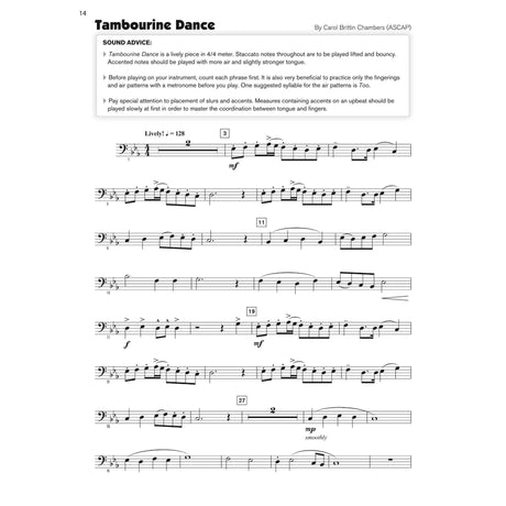 Sheet music for the song "Tambourine Dance" for Euphonium and Baritone