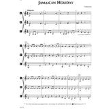 Sheet music for 'Jamaican Holiday' with musical notation on a white background