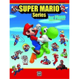 The image shows a music book titled "Super Mario Series for Piano" by Alfred Music. The cover features Mario riding Yoshi, along with Luigi and scenes from the games. It contains piano sheet music arrangements of iconic Super Mario themes, designed for piano students and enthusiasts to play familiar video game melodies.