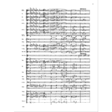 The image shows an orchestral score with multiple instrumental parts arranged vertically, typical of a conductor’s full score. It includes woodwinds, brass, percussion, and strings, all in standard notation with notes, rests, dynamics, and a "Moderato" tempo marking. This layout allows the conductor to view and coordinate all sections of the orchestra simultaneously.