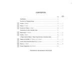 Table of contents for the book Suzuki Viol School Volume with titles of included songs including pieces by J.S Bach. 
