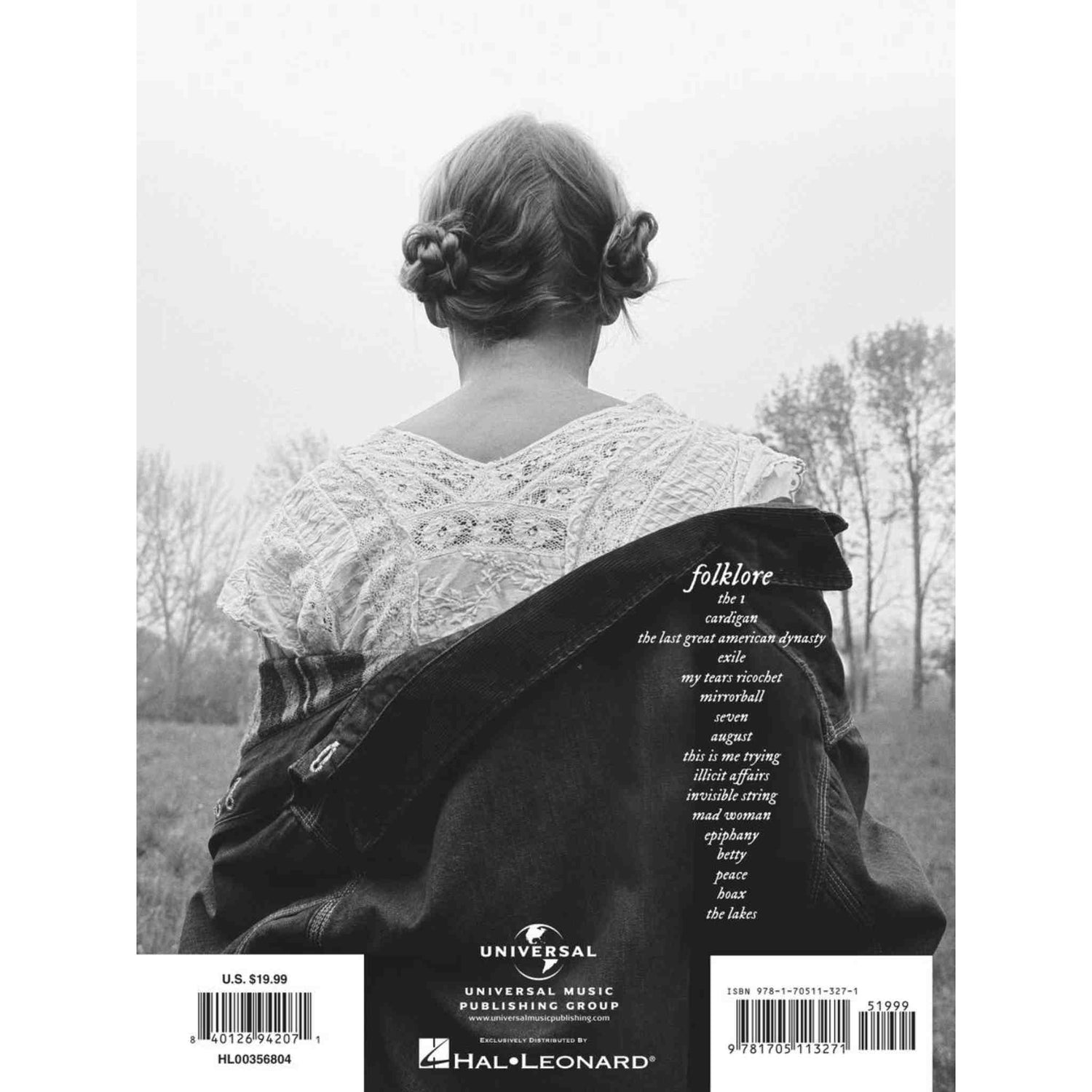 Taylor Swift - Folklore - Piano, Vocal, Guitar - Artist Songbook