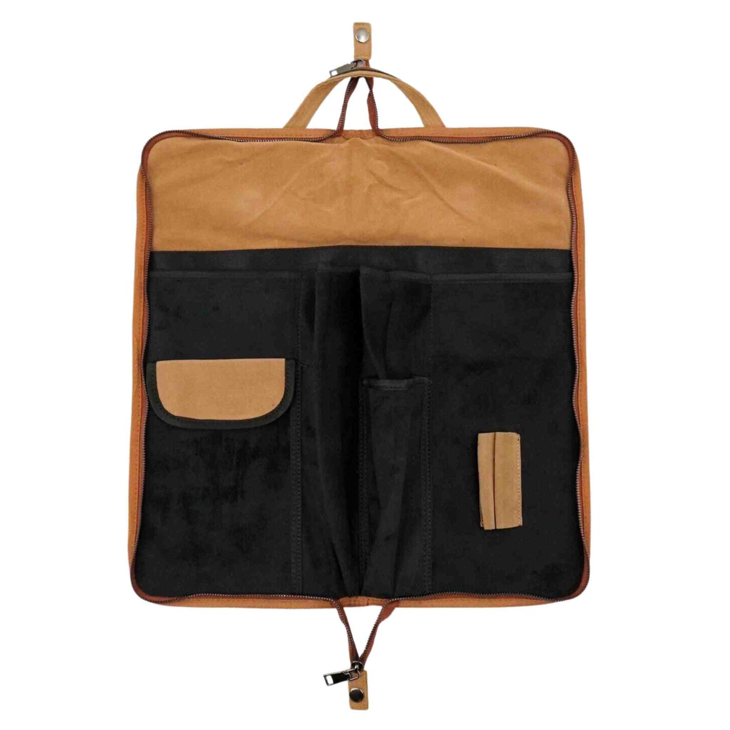 Tetherax Stick Sling Bag - Premium SodoLeather Drumstick Case - Brown