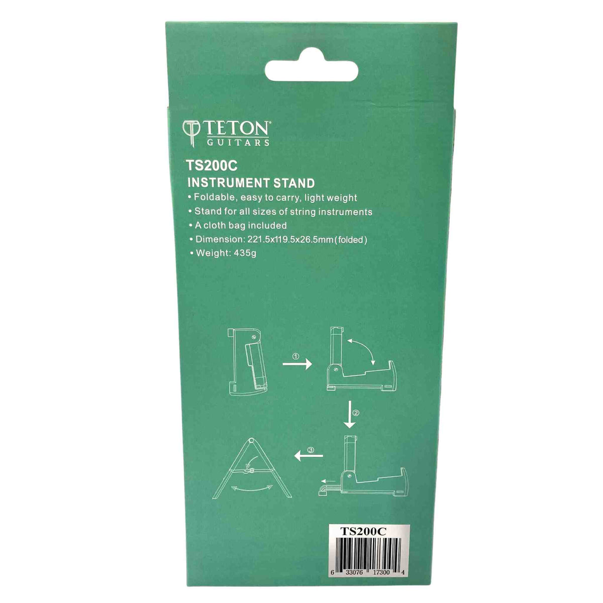 Teton Foldable Travel Guitar Stand TS200C