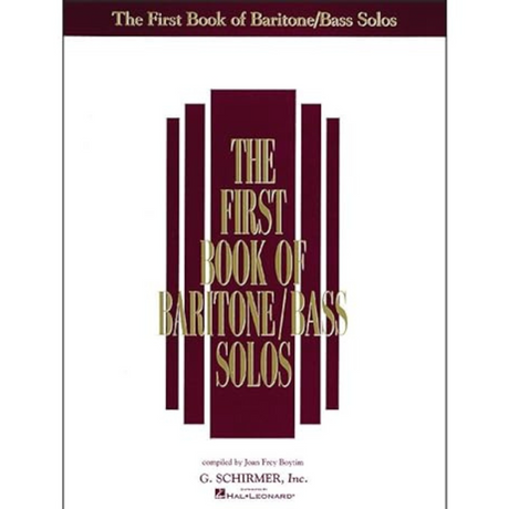 Book cover of 'The First Book of Baritone/Bass Solos' by G. Schirmer, Inc.