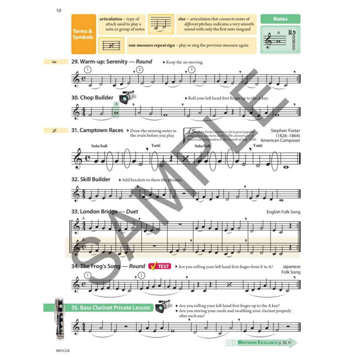 Tradition of Excellence - B♭ Bass Clarinet - Book 1