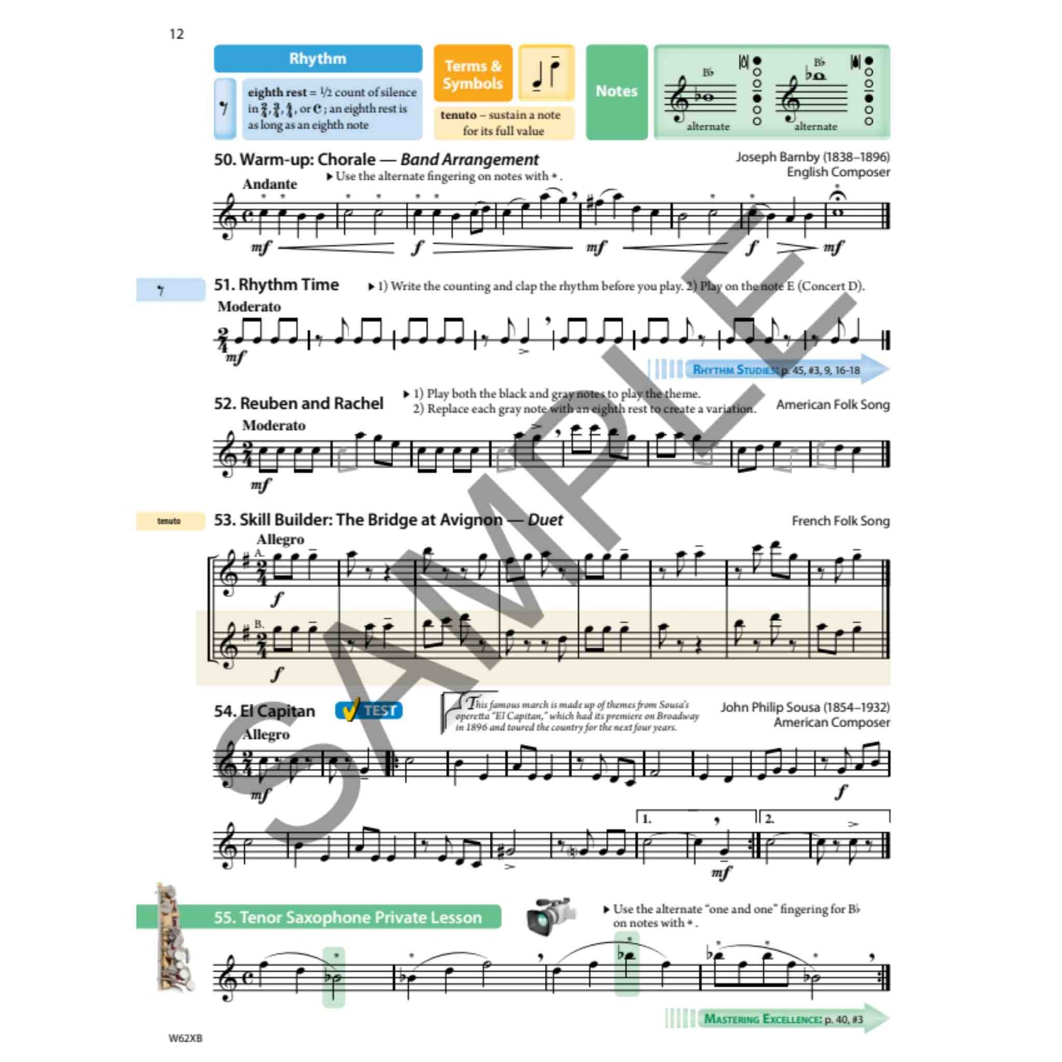 Tradition of Excellence - B♭ Tenor Saxophone - Book 2
