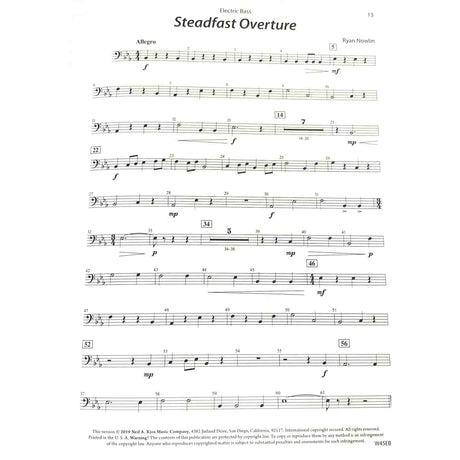 Sheet music for 'Steadfast Overture' by Ryan Hensley on a white background