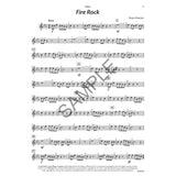 Sheet music for oboe for the song 'Fire Rock' by Bruce Pearson on a white background