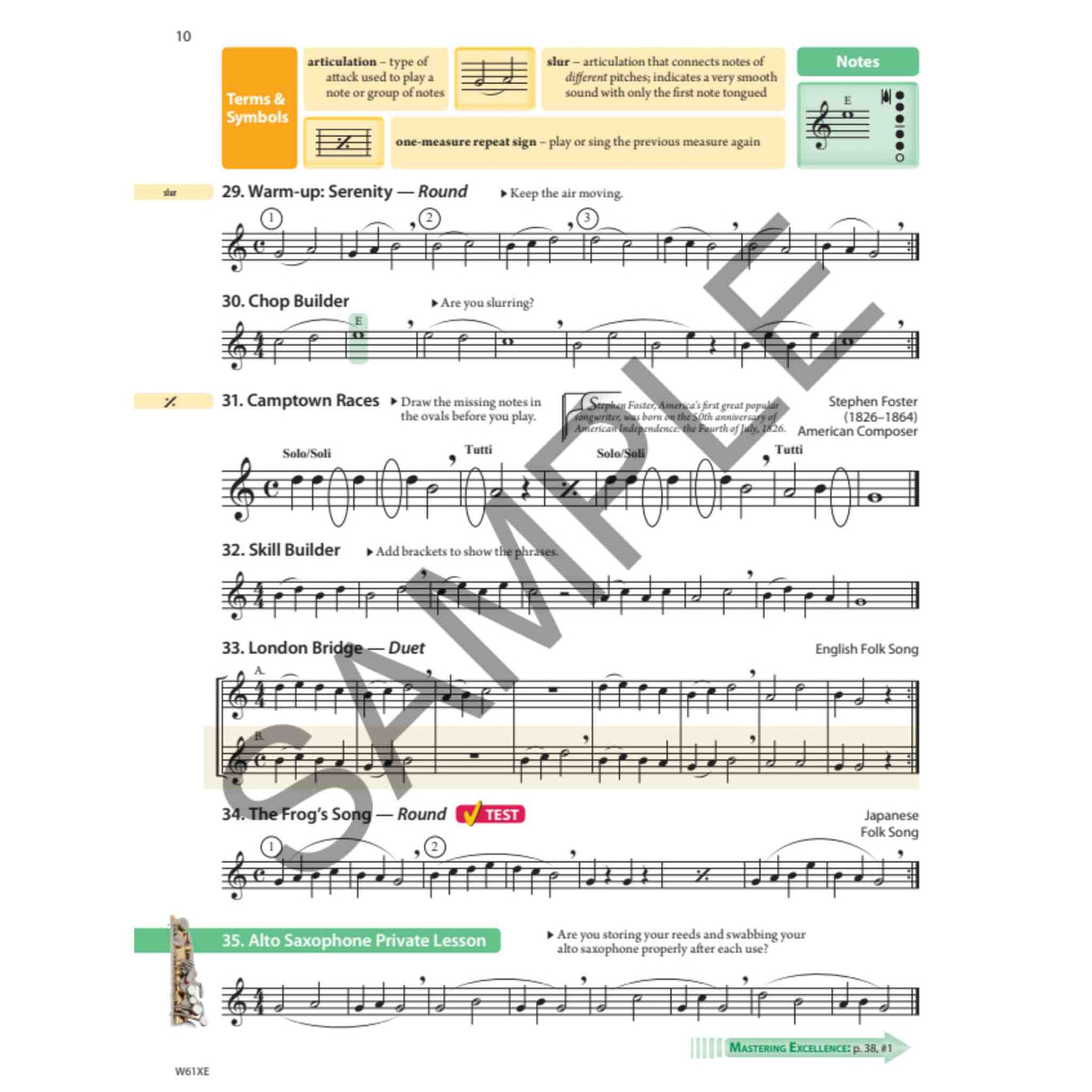 Tradition of Excellence - E♭ Alto Saxophone - Book 1