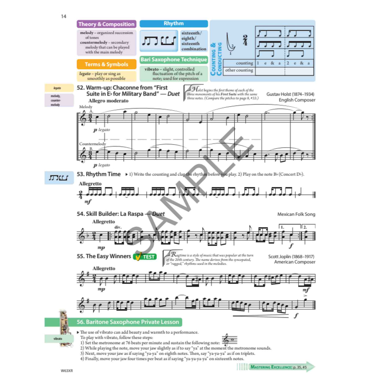 Tradition of Excellence - E♭ Baritone Saxophone - Book 3