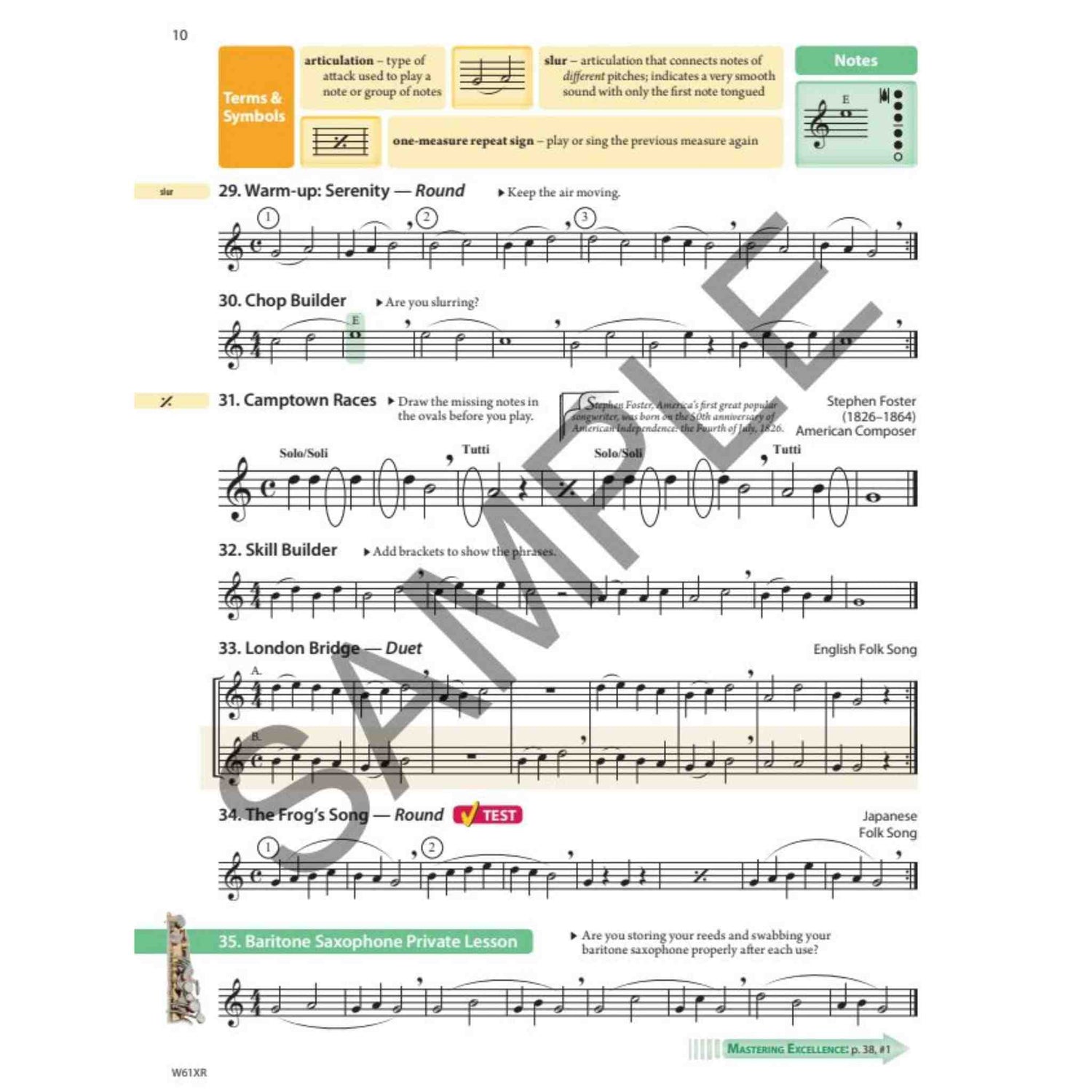 Tradition of Excellence - E♭ Baritone Saxophone - Book 1