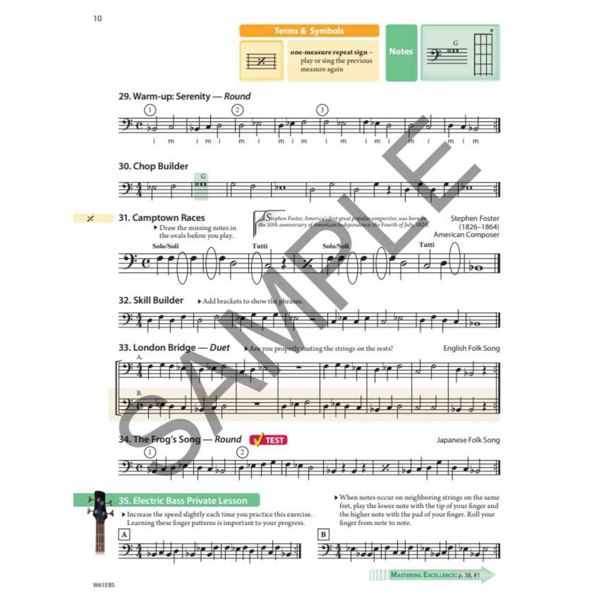 Tradition of Excellence - Electric Bass - Book 1