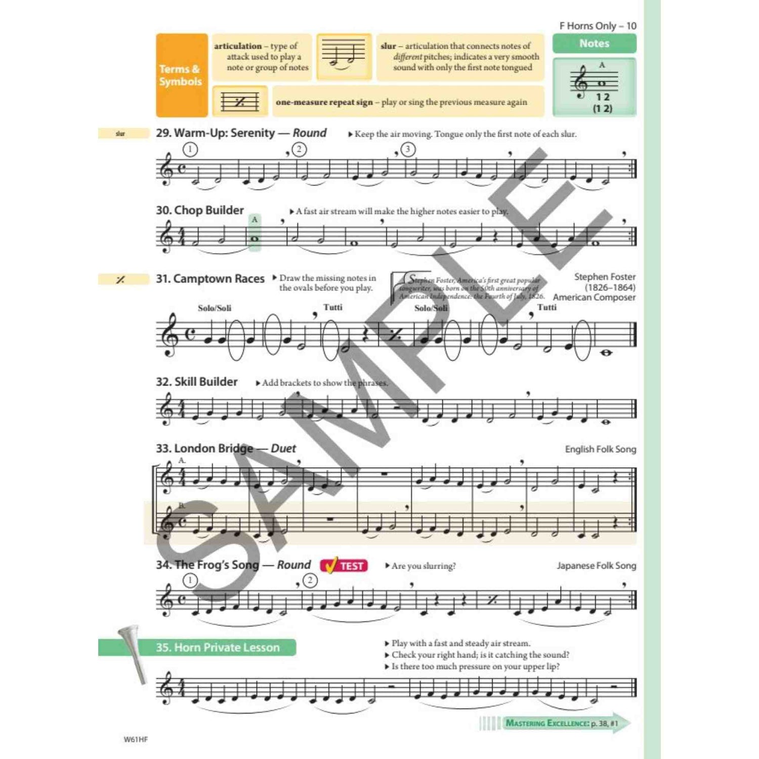 Tradition of Excellence - French Horn - Book 1