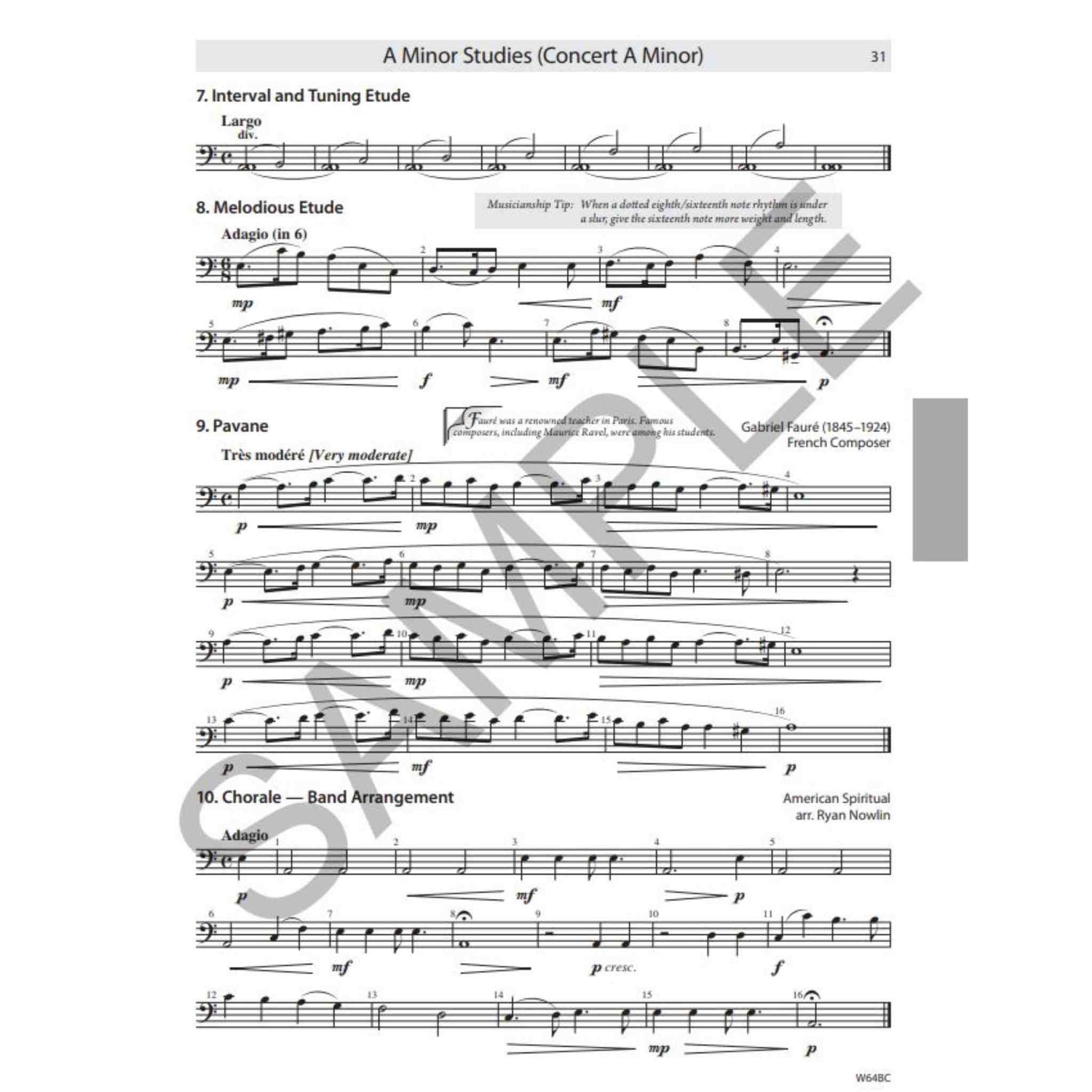 Sheet music with musical notation for Euphonium on a white background