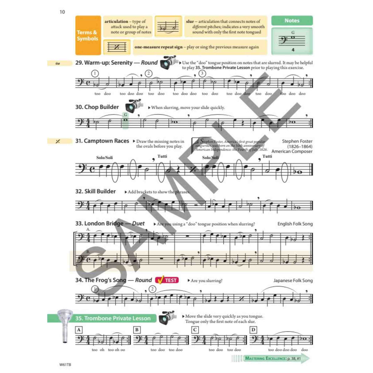 Tradition of Excellence - Trombone - Book 1
