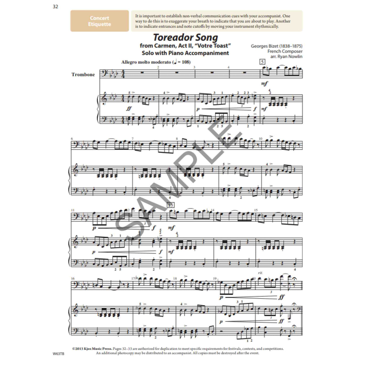 Tradition of Excellence - Trombone - Book 3