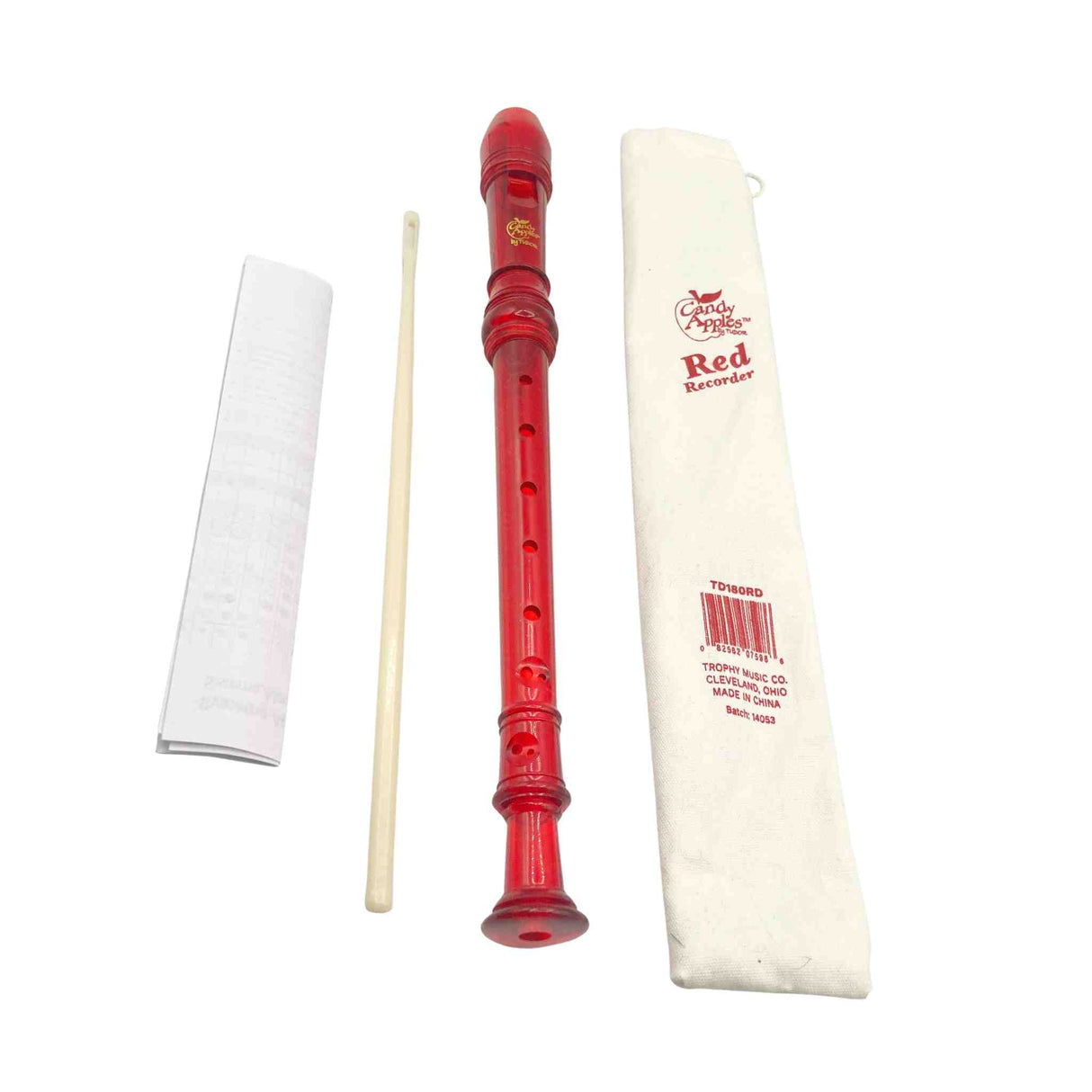 Tudor Candy Apple Soprano Recorder - TD180RD – Red