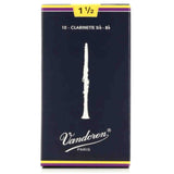 Vandoren Bb Clarinet Traditional Reeds - Strength 1.5 - 10-pack