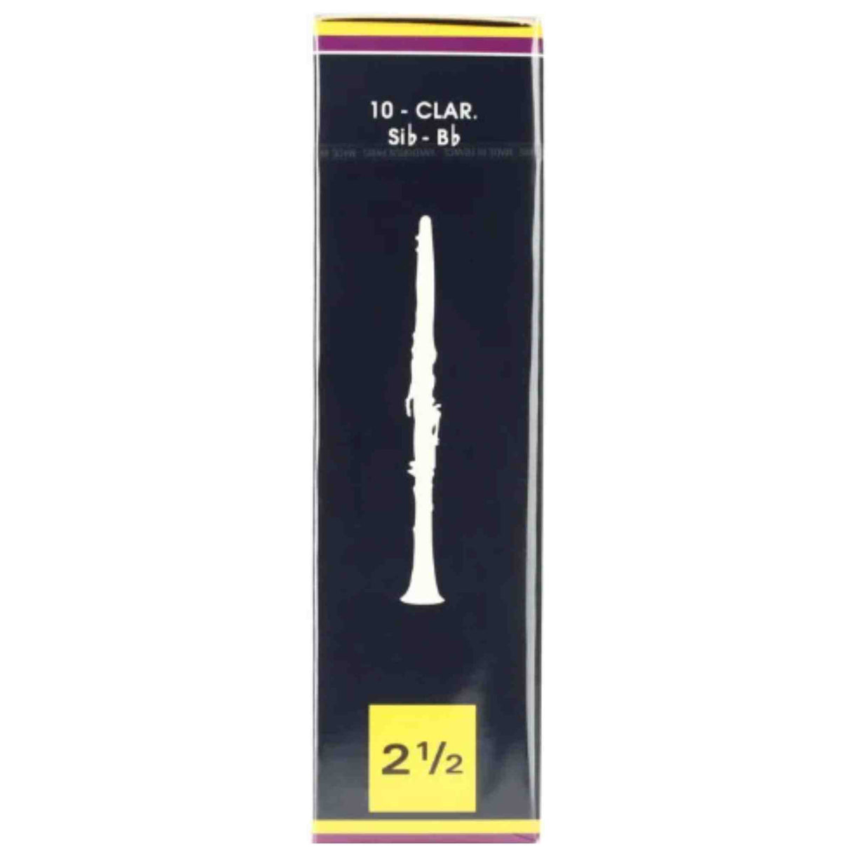 Vandoren Bb Clarinet Traditional Reeds - Strength 2.5 - 10-pack