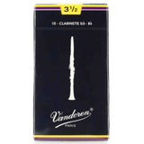 Vandoren Bb Clarinet Traditional Reeds - Strength 3.5 - 10-pack