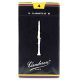 Vandoren Bb Clarinet Traditional  Reeds - Strength 4 - 10-pack