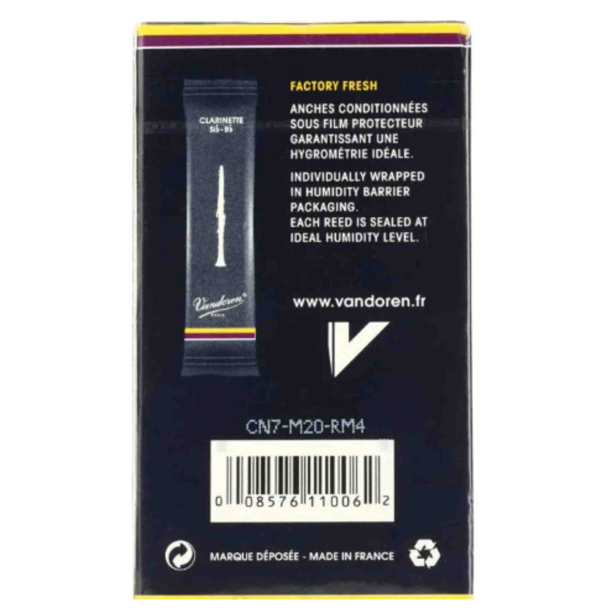 Vandoren Bb Clarinet Traditional  Reeds - Strength 4 - 10-pack