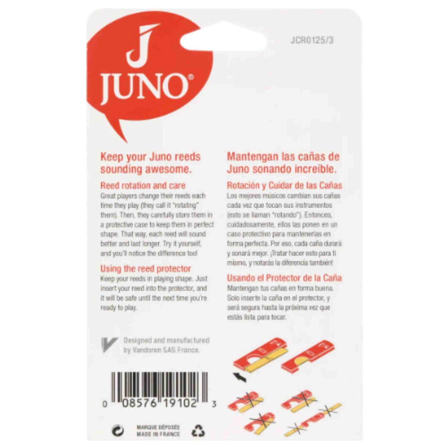 Vandoren Juno Bb Clarinet Reeds - Strength 2.5 - 3-pack