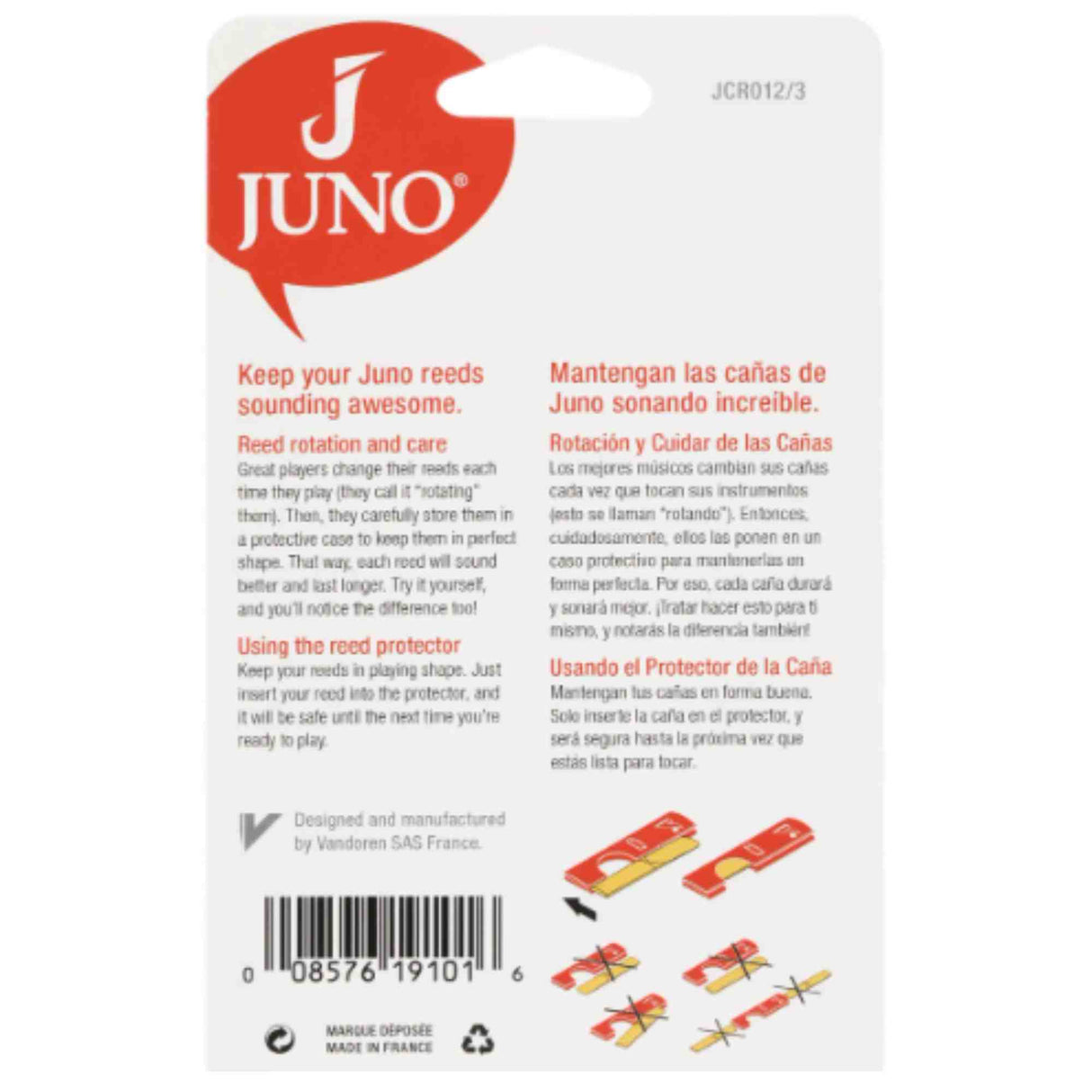 Vandoren Juno Bb Clarinet Reeds - Strength 2 - 3-pack
