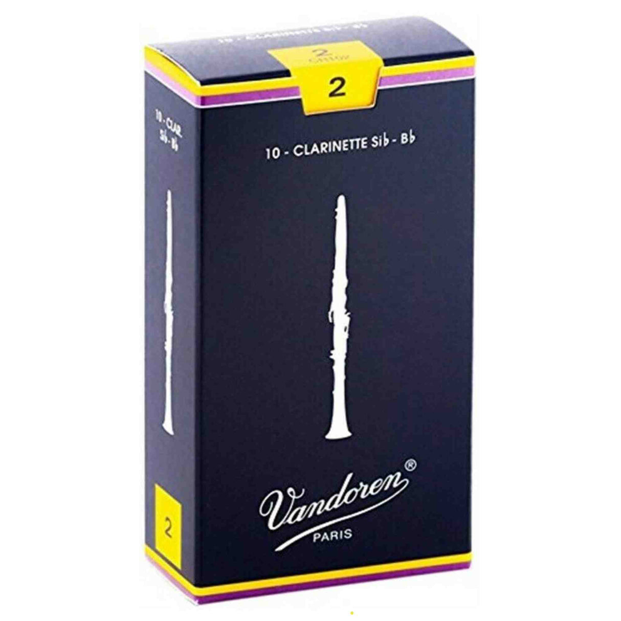 Vandoren Bb Clarinet Traditional Reeds - Strength 2 - 10-pack