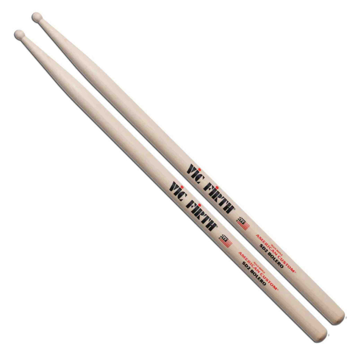 Vic Firth American Custom Bolero Maple Drumsticks - SD2 - Pair