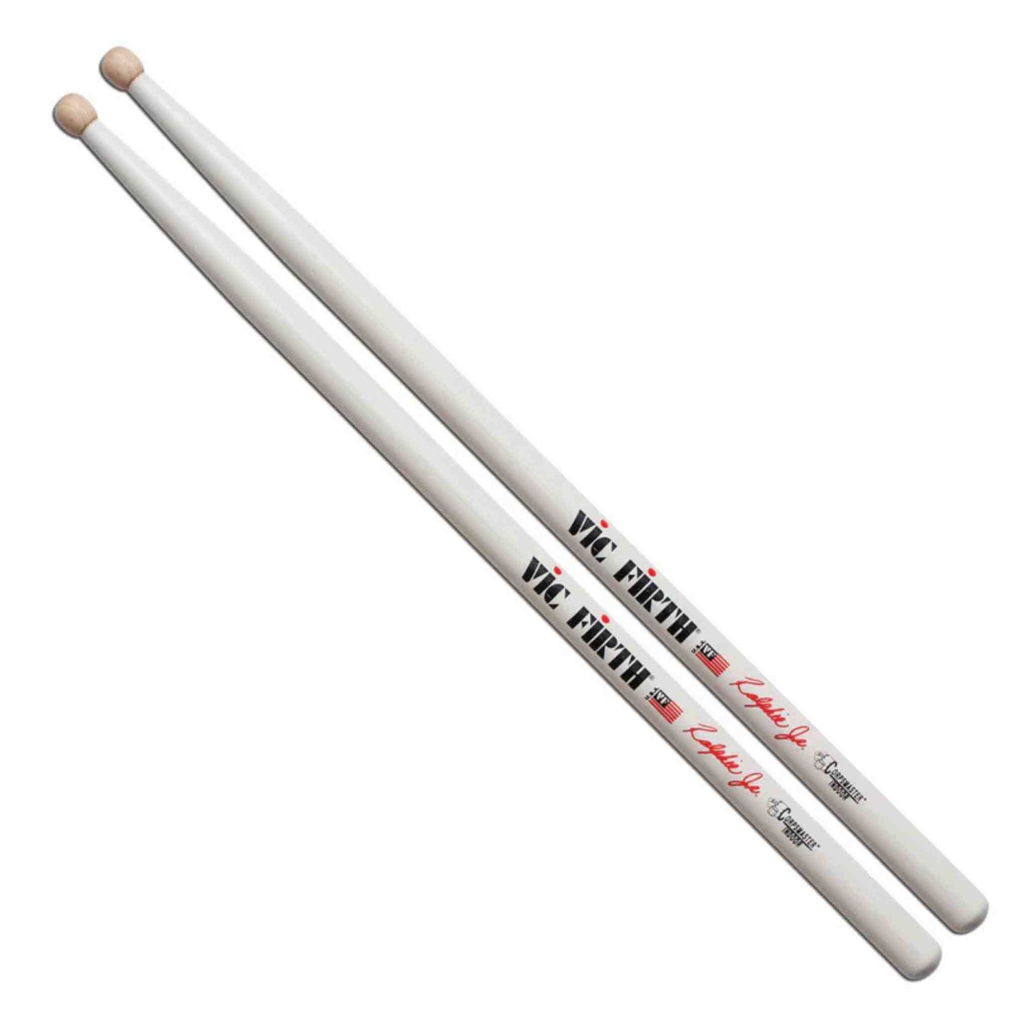 Vic Firth Corpsmaster Signature Series Snare Drumsticks - Ralphie Jr. - SRHJR - White