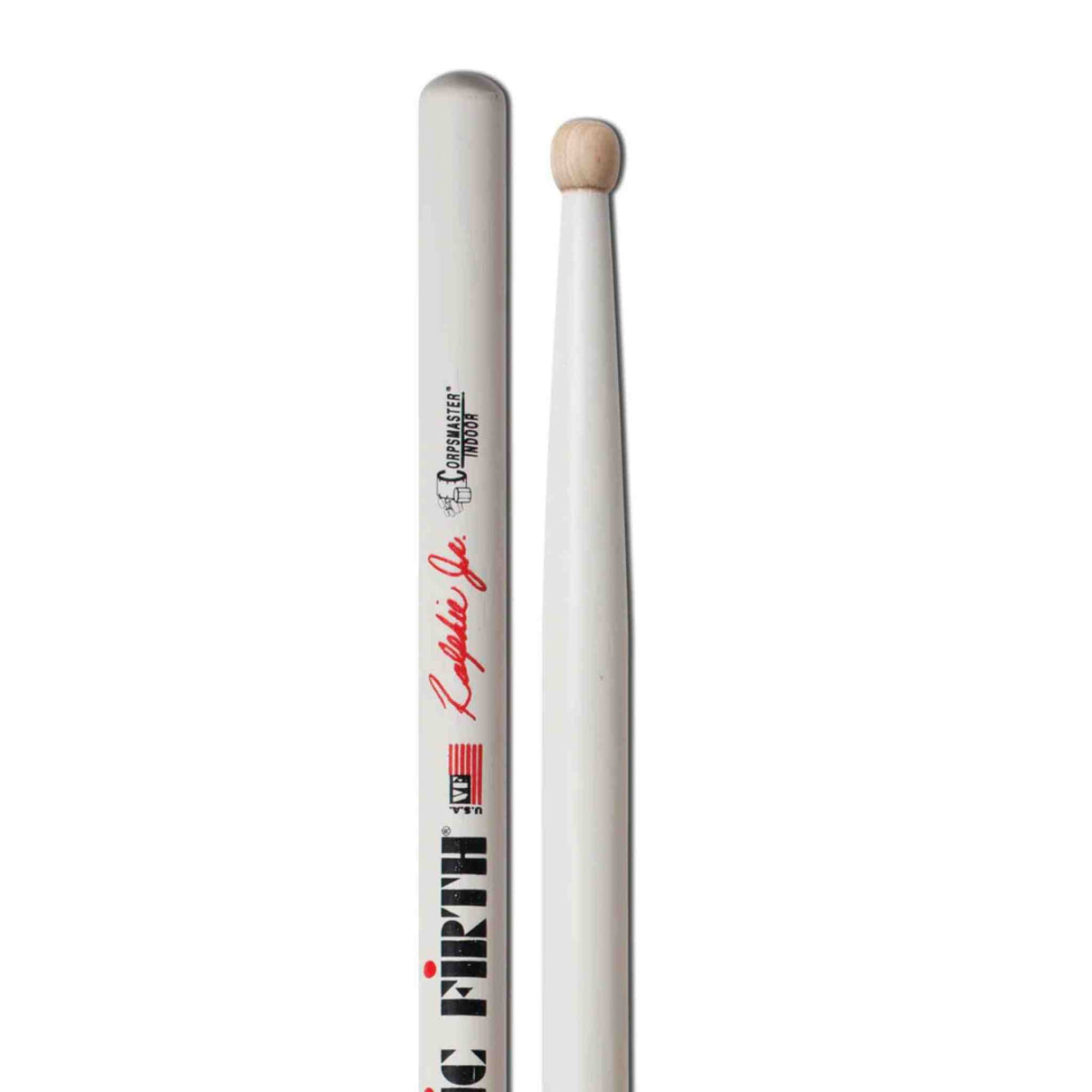 Vic Firth Corpsmaster Signature Series Snare Drumsticks - Ralphie Jr. - SRHJR - White